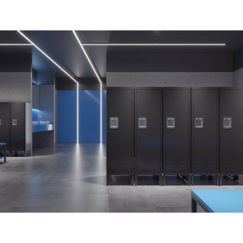 Roomfitters 1 Door Tall Metal Storage Locker, Retro Industrial Steel Cabinet for Gym Office or Bedroom