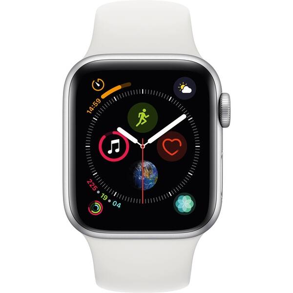 Shop Apple Watch Series 4 Gps Only 40mm Silver Aluminum White Sport Band Overstock 27648622