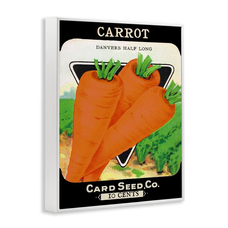 Stupell Vintage Garden Carrots Framed Giclee Art Design By Lil' Rue