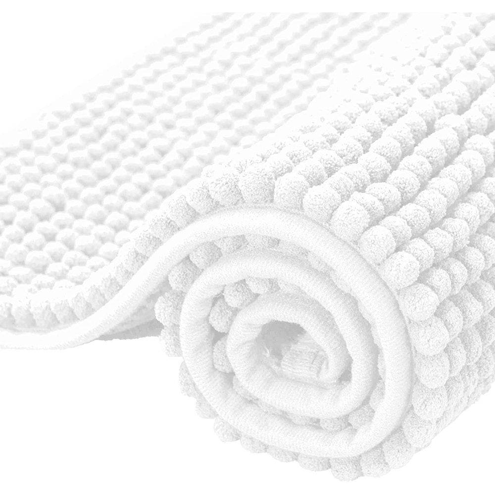 Amrapur Overseas Chenille Noodle 21-in x 34-in White Microfiber