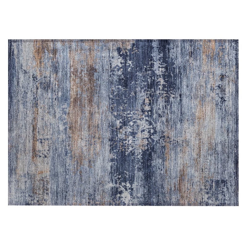 Machine Washable Indoor/Outdoor Contemporary Chantille Rug