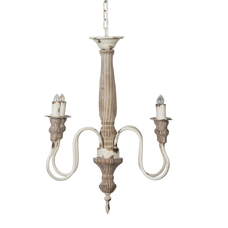 4 - Light Wood Chandelier