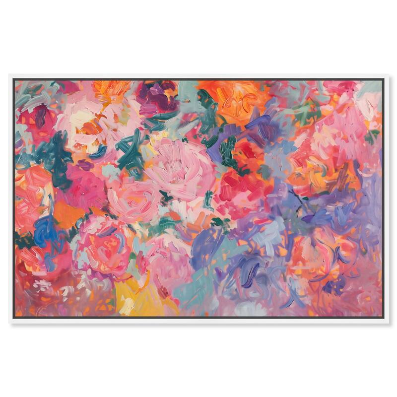 Kaleidoscope of Color Canvas by Art Remedy - 45" x 30" - White