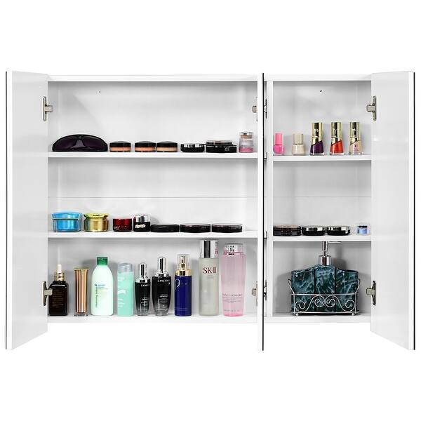 Shop Costway 36 Wide Wall Mount Mirrored Bathroom Medicine