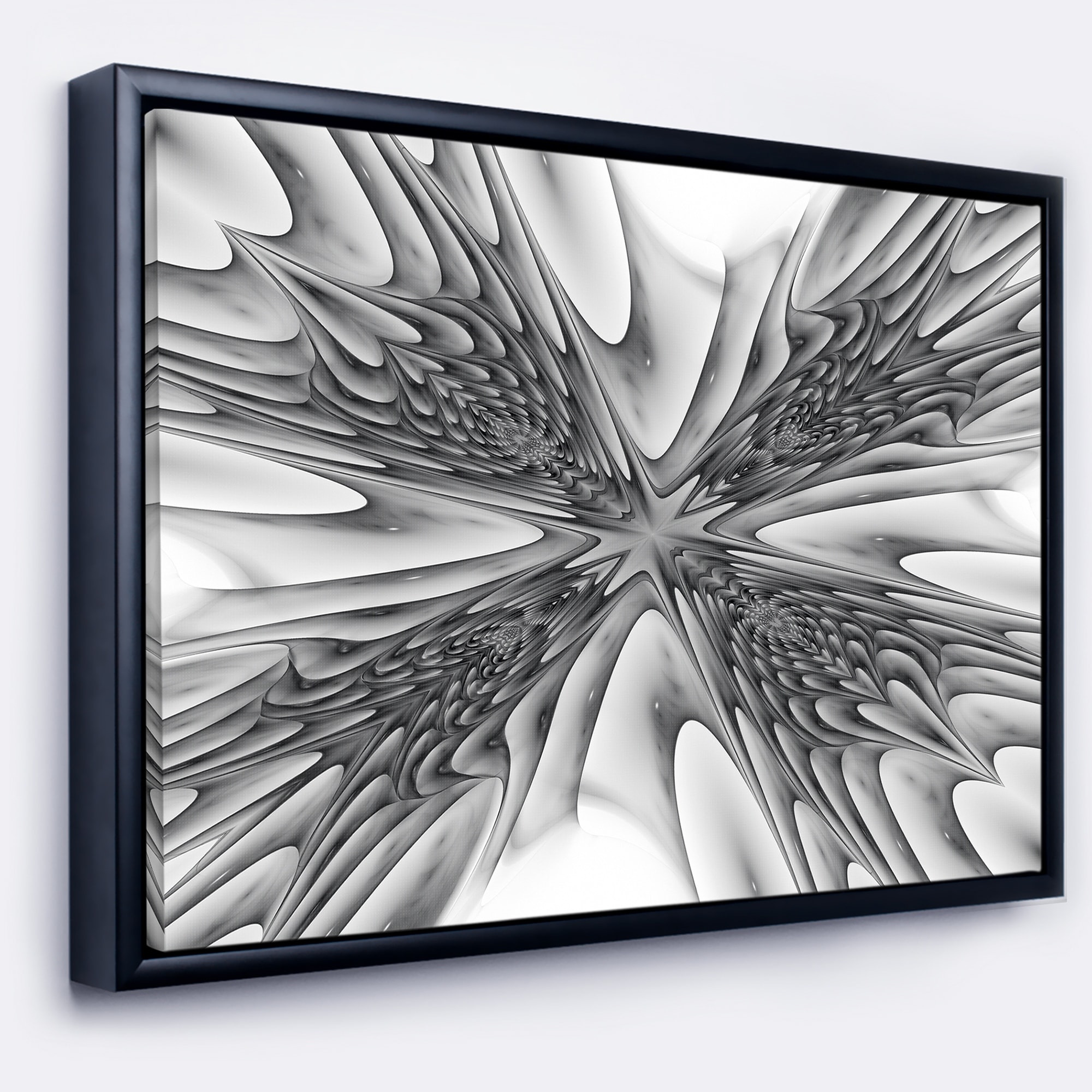 Shop Designart Fractal 3d Magical Depth Abstract Framed Canvas