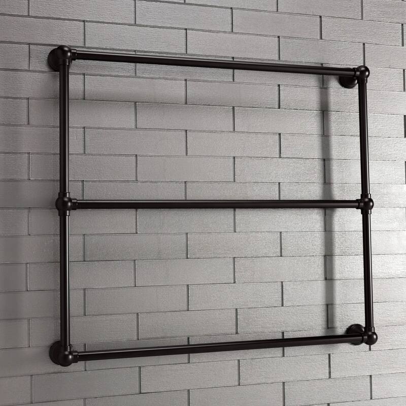 Kingston Brass Maximilien 36-Inch Wall Mount 3-Bar Towel Rack
