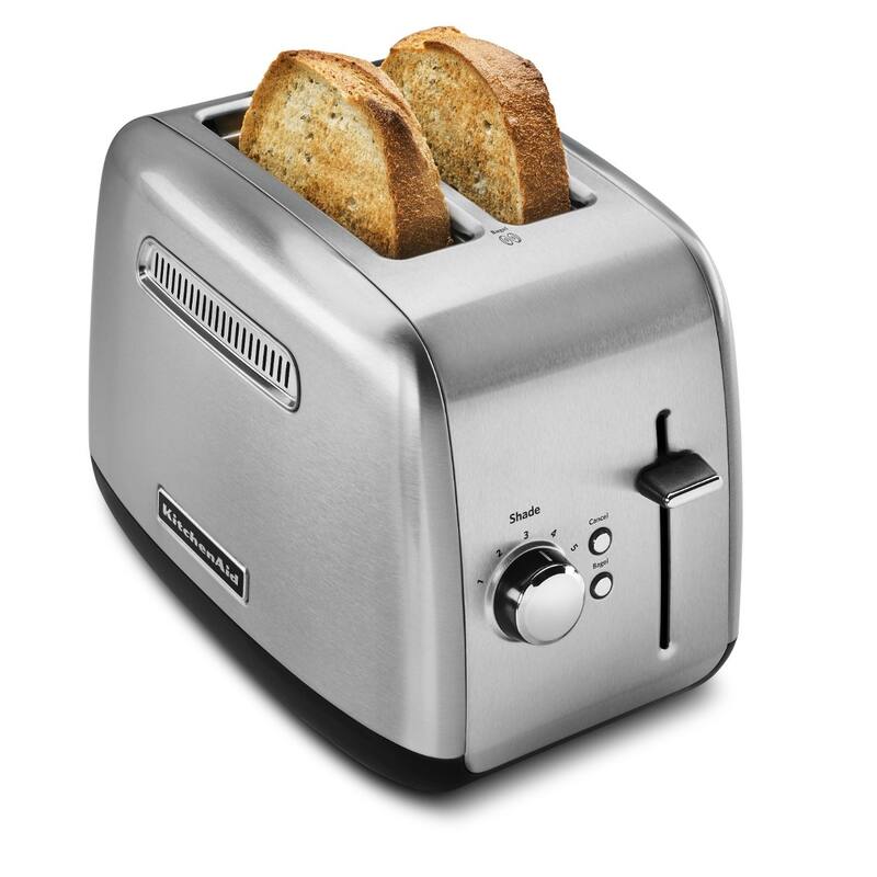 KitchenAid Refurbished 2-Slice Toaster with manual lift lever, RKMT2115