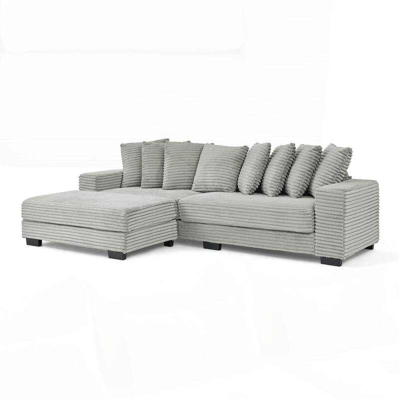 L-Shaped Modular Convertible Sofa
