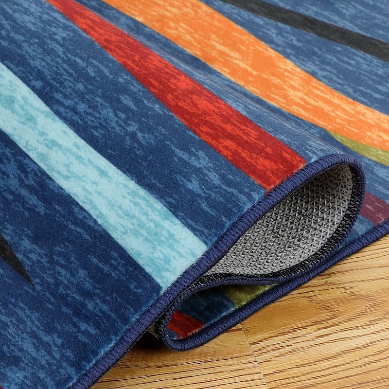 Garvee Modern Abstract Area Rug Colorful Throw Carpet