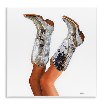 Stupell Glitzy Glam Cowgirl Boots Wall Plaque Art Design By Amanda Greenwood