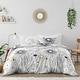 preview thumbnail 1 of 4, Star and Moon Collection Boy Girl 3pc Full Queen Comforter Set - Navy Blue Gold Grey Celestial Sky Stars Gender Neutral Unisex