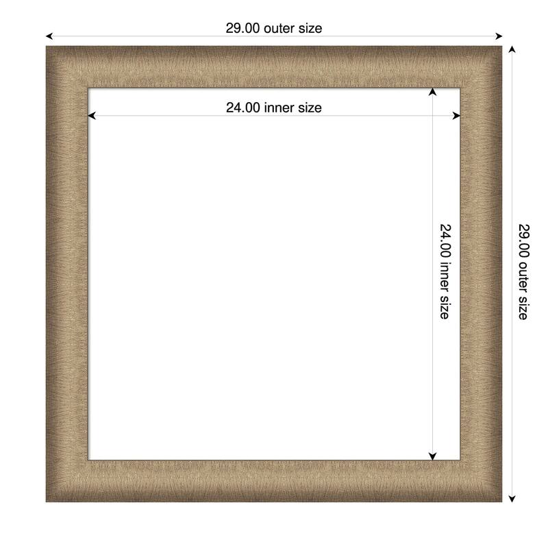Amanti Art Elegant Brushed Bronze Framed Dry Erase Magnetic Board - 29 x 29 in