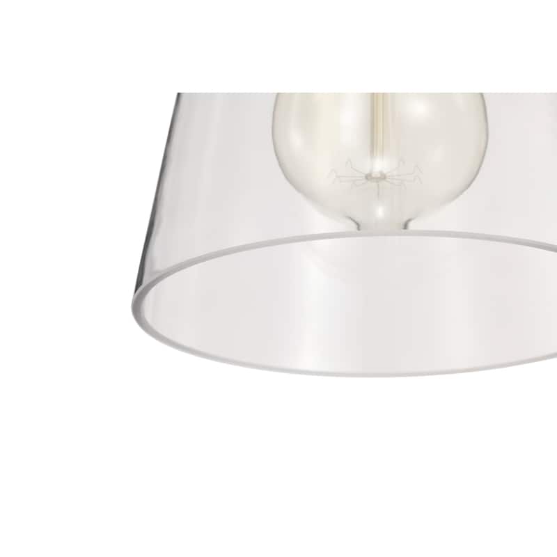Briarwood 5.9 in. 1-Light Pendant with Clear Cone Glass Shade