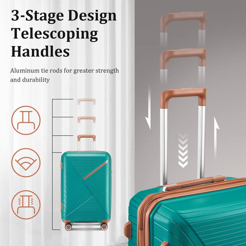 14/20/24/28 4-Piece, Modern Expandable Luggage Sets with 360-Degree Mute Spinner Wheels and TSA Lock, for Boarding Travel