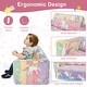 preview thumbnail 7 of 6, 2-in-1 Flip Out Kids Sofa Chair with Detachable Flannel Fabric Cover and Glowing Patterns - 20 x 32 x 16.5 inch (L x W x H)
