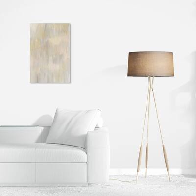 Wynwood Studio Canvas Abstract Silk Vision Gray and Light Gray Modern & Contemporary Wall Art Canvas Print