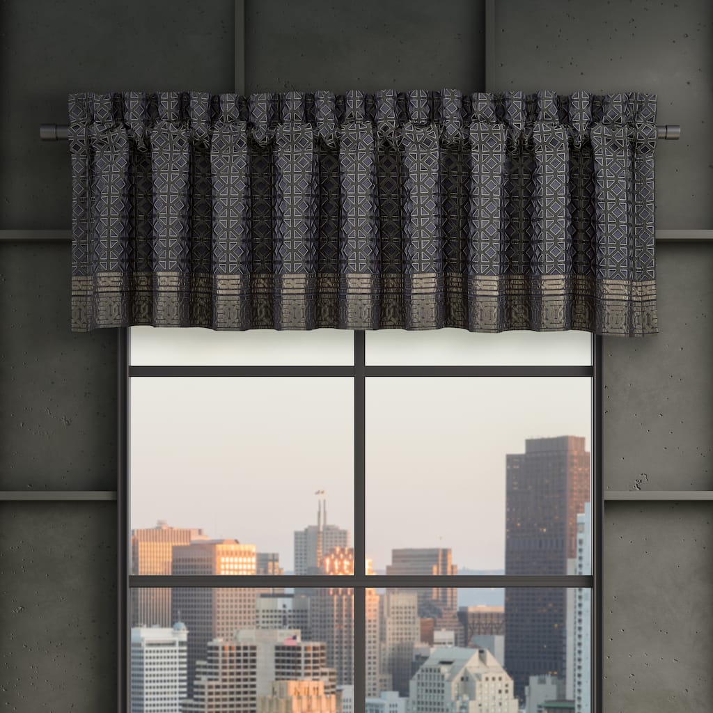 J. Queen New York Alaro Slate Window Straight Valance