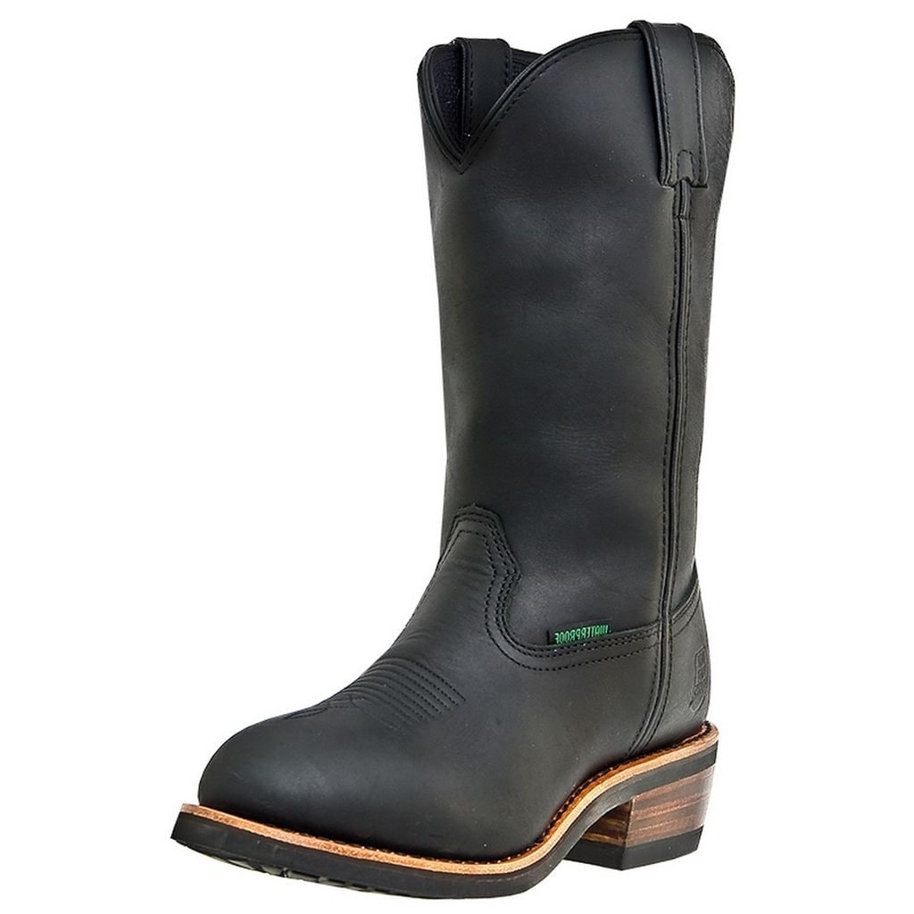 black waterproof cowboy boots