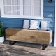 preview thumbnail 23 of 24, COSIEST Rectangular Weatherproof Outdoor Bench 2PC-LightOak