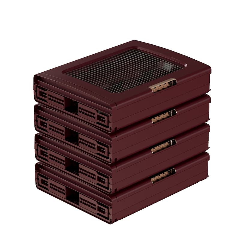 Javlergo 65" Narrow Tall Storage Bin 4 Tier Foldable Kitchen Storage Cabinet Organizer Freestanding Kitchen Pantry