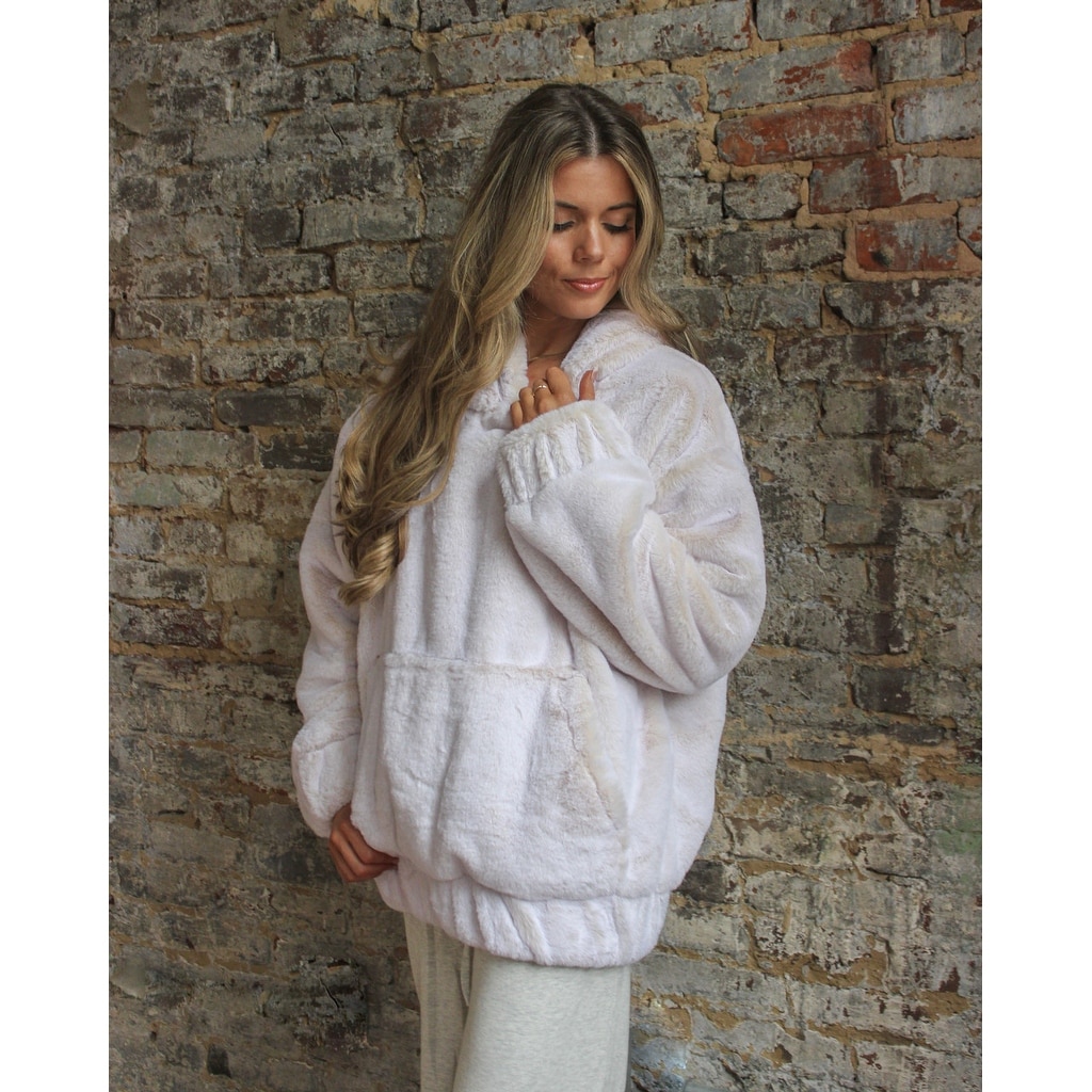 Coma Inducer Bunny Supersoft Coconut Cream Plush Hoodie