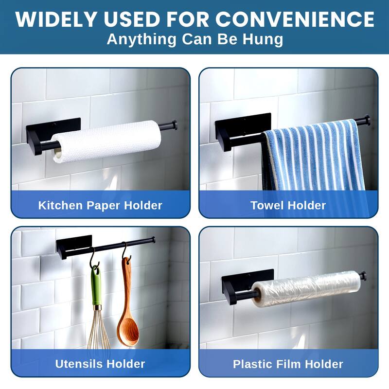 WOWOW Two-Piece Wall-Mounted Stainless Steel Paper Towel Holder