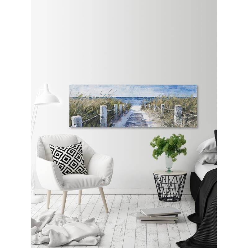 'Sandy Beach Pathway' Painting Print on Wrapped Canvas