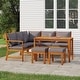 preview thumbnail 50 of 83, vidaXL 4/5/6/7/9/11 Piece Patio Dining Set with Cushions Solid Wood Acacia Brown/Dark gray 6 Piece