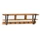 preview thumbnail 1 of 3, Ryegate Natural Solid Wood Metal Coat Hooks with Storage Brown