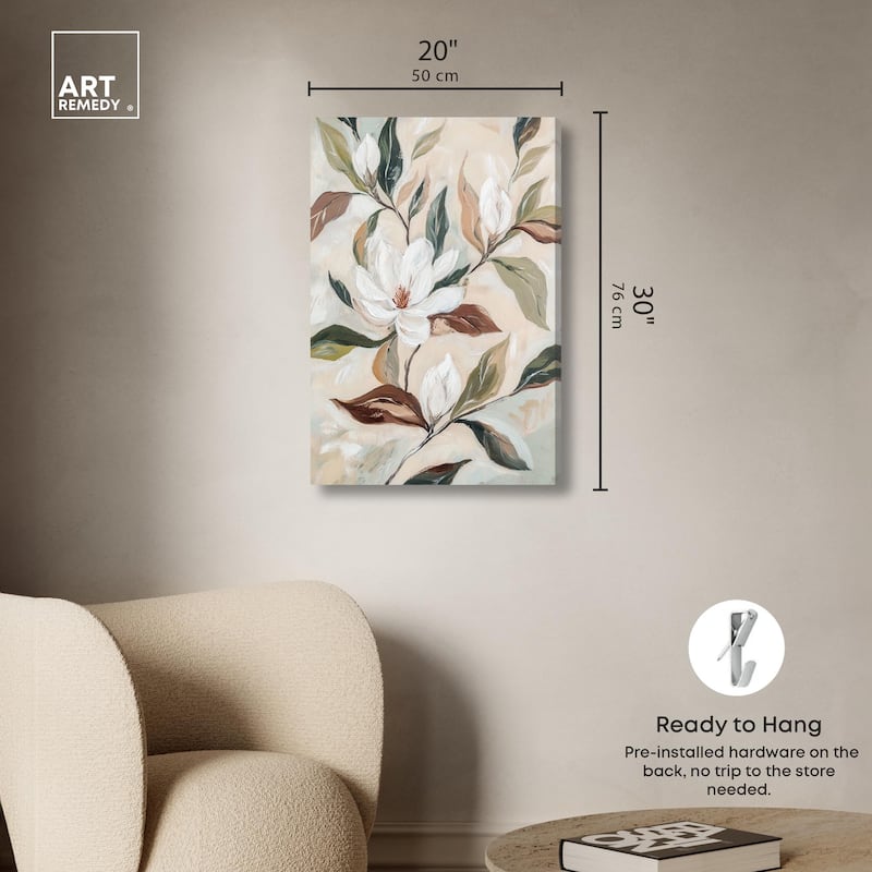 Soft Magnolia I Canvas by Art Remedy, Gallery Wrapped
