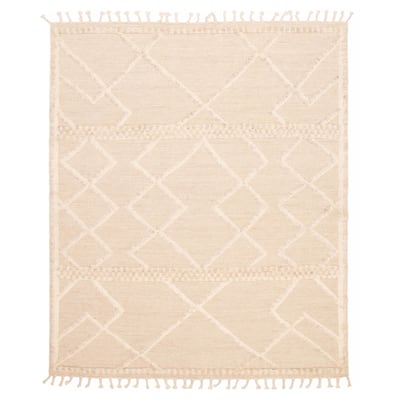 ECARPETGALLERY Hand-knotted Tangier Cream Wool Rug - 8'2 x 10'0