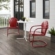 preview thumbnail 1 of 38, Crosley Tulip 3Pc Outdoor Bistro Set - 98 W x 29 D x 32.88 H Dark Red Satin