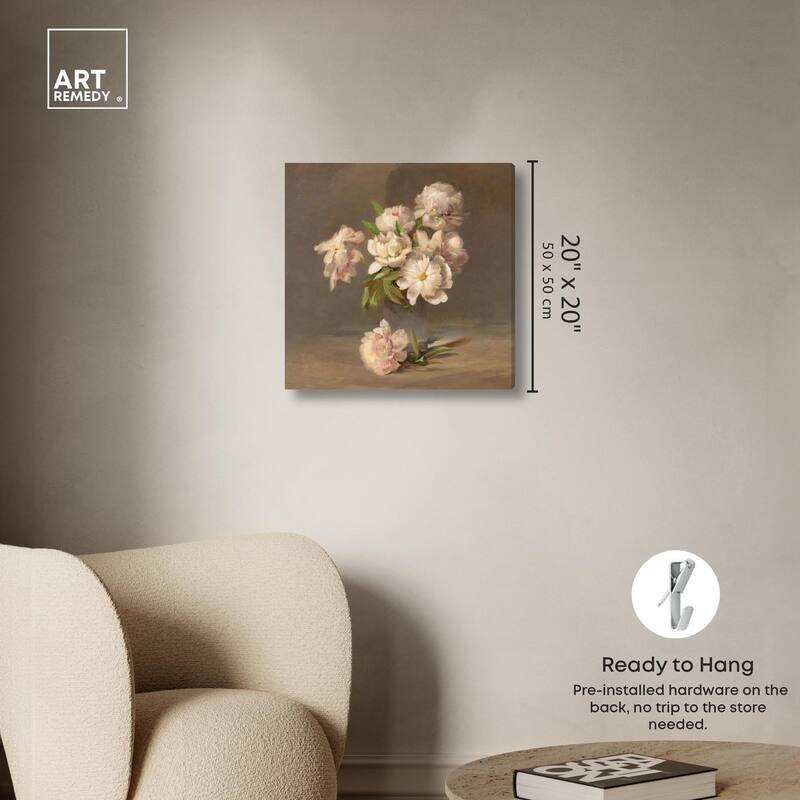 Porter Peonies in a Vase Canvas by Art Remedy, Gallery Wrapped