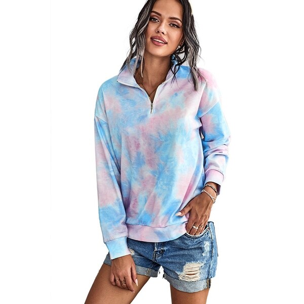 Download Cali Chic Women's Sweatshirt Celebrity Sky Blue Tie-Dye ...