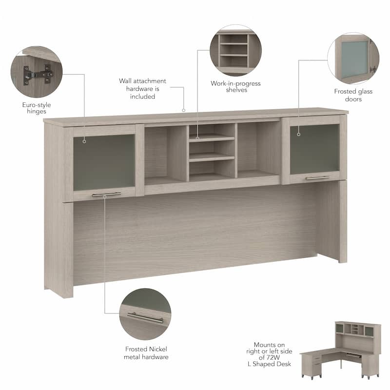 Bush Furniture Somerset 72W 3 Position Sit to Stand Desk