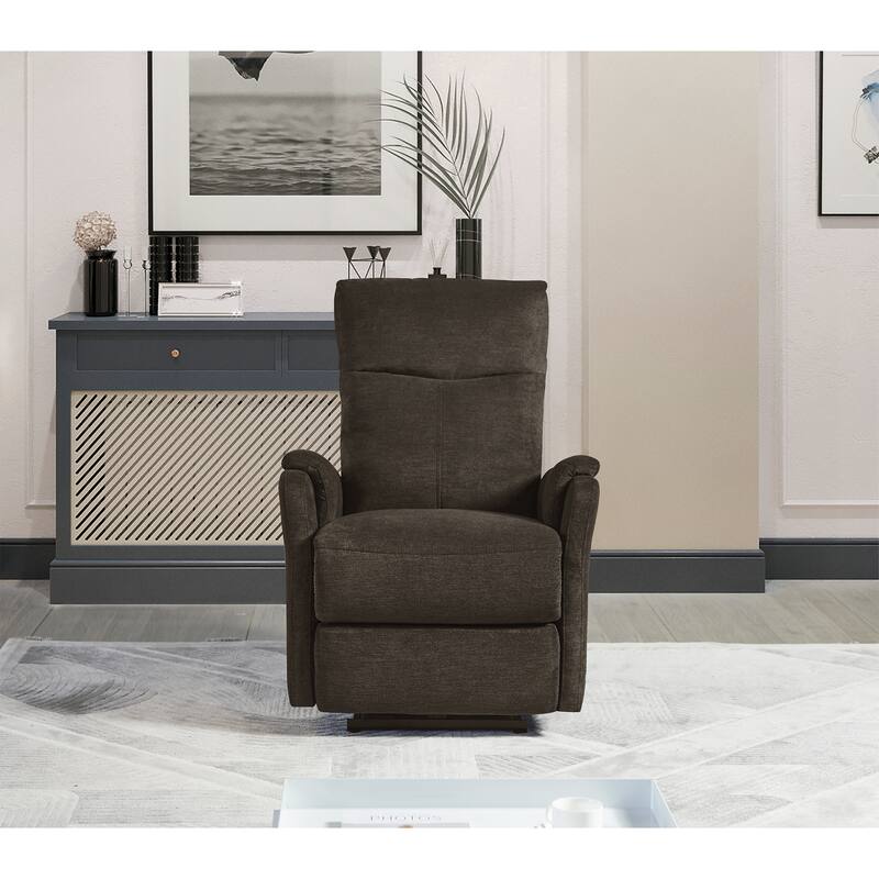 Recliner Chair with Power Recline, USB Port, Lumbar Support, and Anti-Pilling Fabric - Ideal for Small Spaces