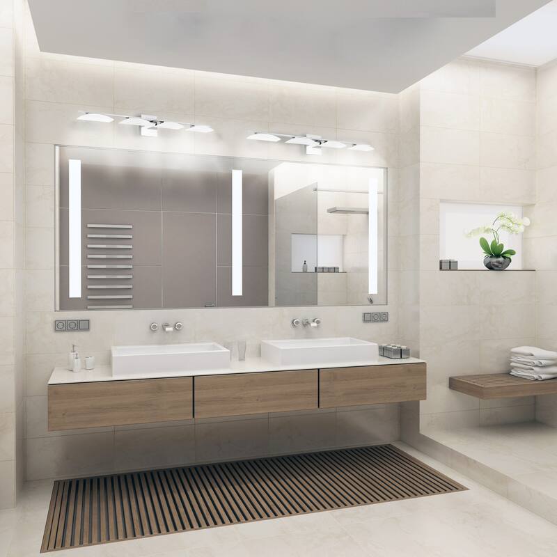 Eglo Metrass 3 LED Vanity Light w/ Chrome Finish & Satin Plastic Shade - Chrome