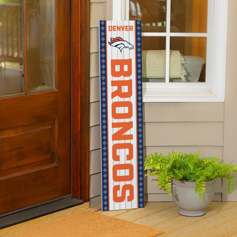 47" Double Sided Seasonal Porch Leaner, Denver Broncos - 47" x 11.25"