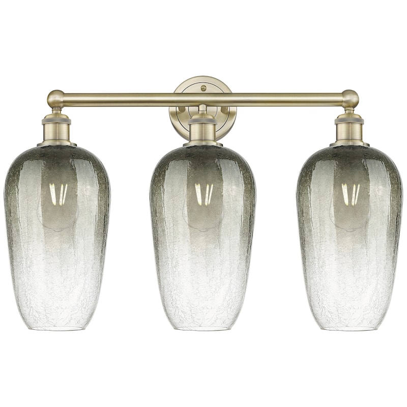 Innovations Lighting 616-3W-18-25 Brookhaven Flute Vanity Brookhaven - Antique Brass / Slate