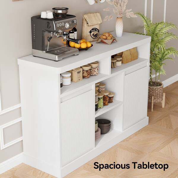 Kitchen Sideboard Buffet Storage Cabinet With 2 Drawers, Coffee Bar Cabinet ,Wood Entryway Cabinet With Double Door Cupboard - On Sale - Bed Bath & Beyond - 39459157