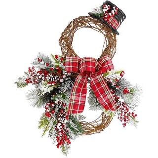 Fraser Hill Farm 22-inch Snowman Christmas Door Hanging