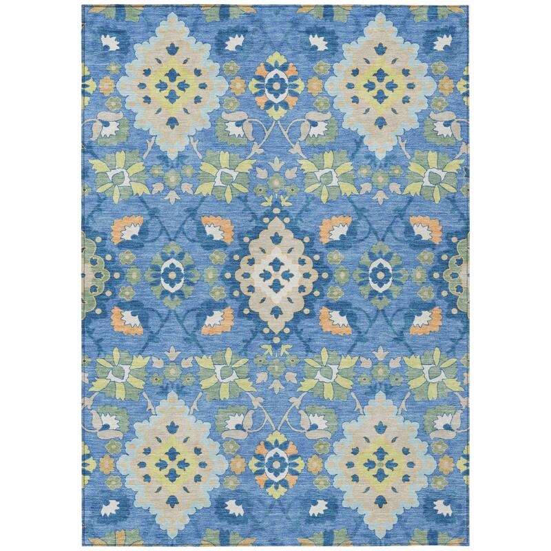 HomeRoots Oriental Traditional Rectangle Outdoor Rug
