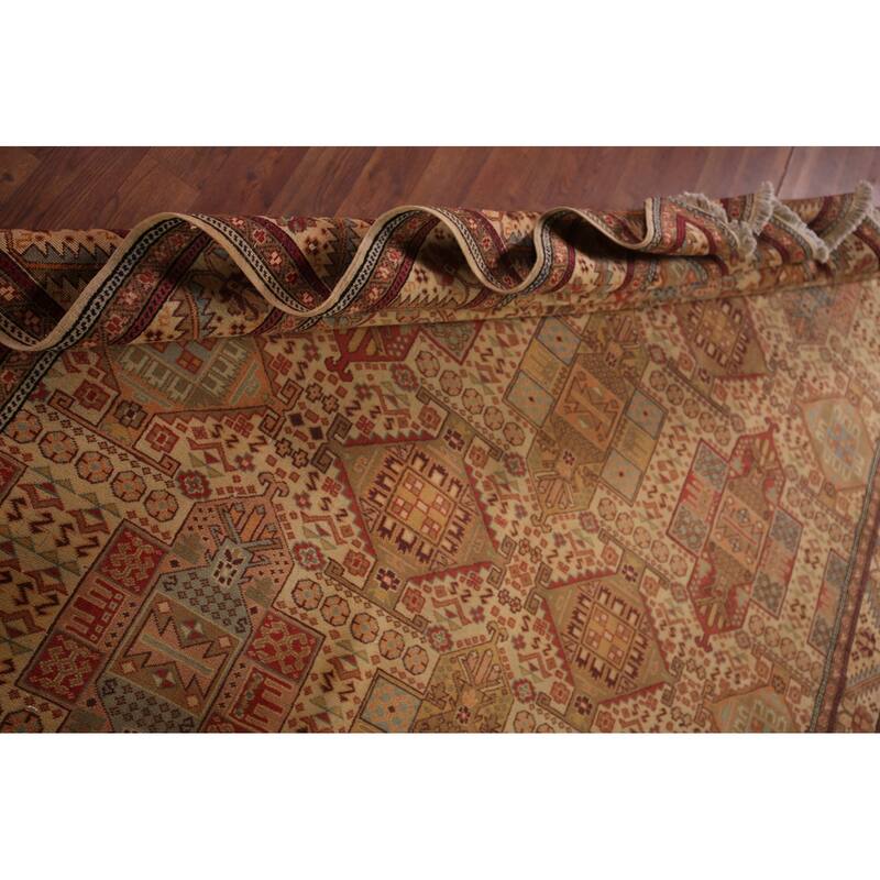 Vegetable Dye Anatolian Turkish Vintage Handmade Tribal Wool Carpet - 6'7" X 9'11"