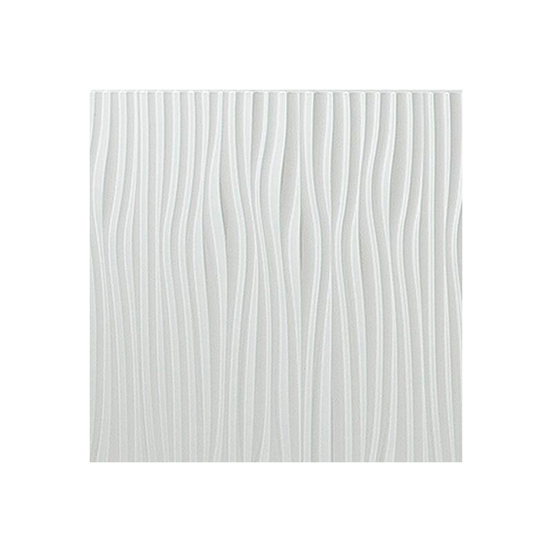 FASÄDE Waves Vertical 4-foot x 8-foot PVC Wall Panel in Gloss White - Sample