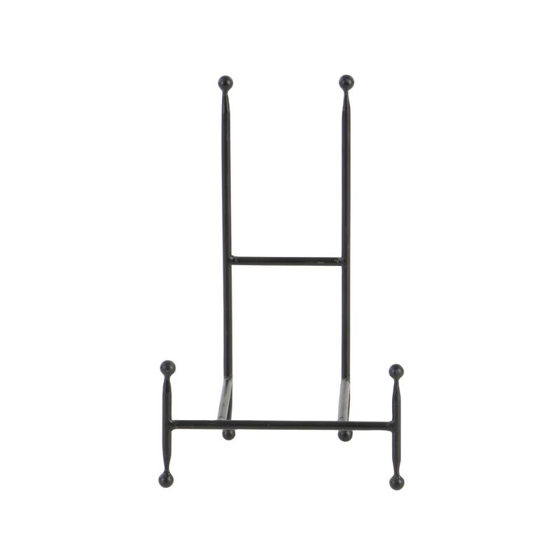 Metal Tabletop Display Easel with Ball Details - Set of 4 Black - Roche River Decor - 9"W x 5"L x 14"H