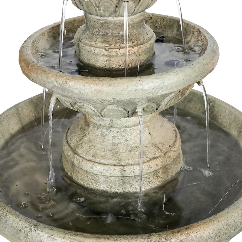 Italian Outdoor Water Fountain - 42.5in H Cascading Fountain for Home