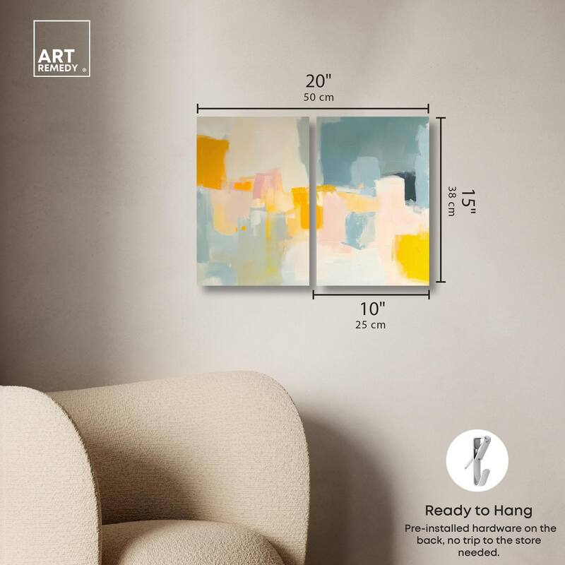 Ocean of Suns I Canvas Set of 2 by Art Remedy, Gallery Wrapped