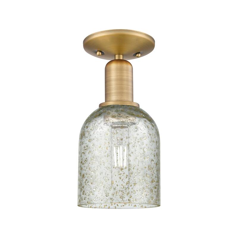 Innovations Lighting 716-1C-11-5 Caledonia Semi-Flush Caledonia 5" - Brushed Brass / Mica