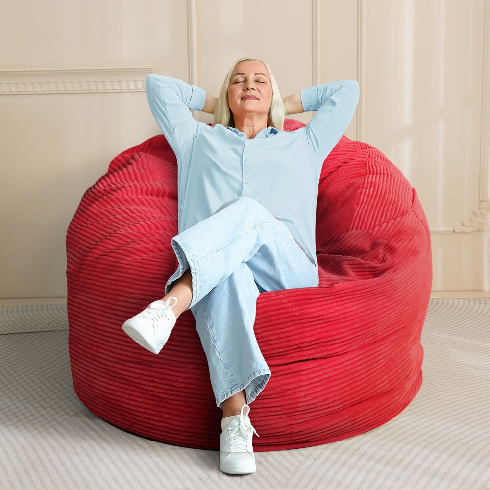 Folding cordaroy bean outlet bag
