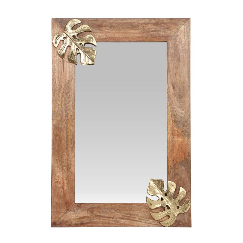 Ridgeway Boho Handcrafted Rectangular Mango Wood Wall Mirror by Christopher Knight Home - 24.00" L x 1.00" W x 36.00" H